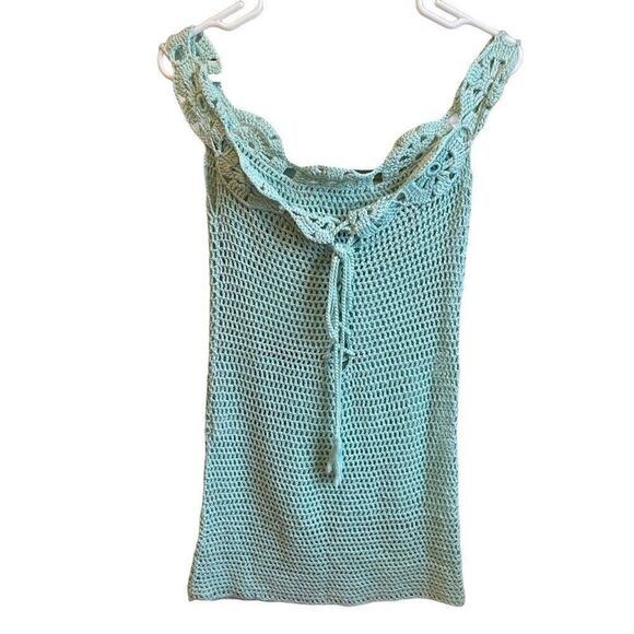 Revolve Tularosa Coverup Womens L The Izzy Crochet Mint Green Mermaid Mini Dress - Picture 2 of 10